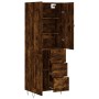 Aparador alto madera contrachapada roble ahumado 69,5x34x180 cm de vidaXL, Aparadores - Ref: Foro24-3198110, Precio: 160,86 €...