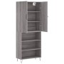 Aparador alto madera contrachapada gris sonoma 69,5x34x180 cm de vidaXL, Aparadores - Ref: Foro24-3198119, Precio: 126,41 €, ...