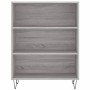 Aparador alto madera contrachapada gris sonoma 69,5x34x180 cm de vidaXL, Aparadores - Ref: Foro24-3198119, Precio: 126,41 €, ...