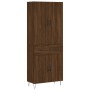 Aparador alto madera contrachapada marrón roble 69,5x34x180 cm de vidaXL, Aparadores - Ref: Foro24-3198184, Precio: 151,07 €,...