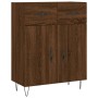 Aparador alto madera contrachapada marrón roble 69,5x34x180 cm de vidaXL, Aparadores - Ref: Foro24-3198184, Precio: 151,07 €,...