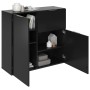 FMD Cómoda con cajón y puertas negro 89,1x31,7x81,3 cm de FMD, Cajoneras - Ref: Foro24-447416, Precio: 211,18 €, Descuento: %