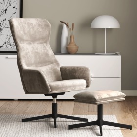 Sillón de relax con reposapiés terciopelo gris claro de vidaXL, Sillones - Ref: Foro24-3097484, Precio: 156,91 €, Descuento: %