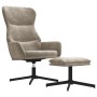 Sillón de relax con reposapiés terciopelo gris claro de vidaXL, Sillones - Ref: Foro24-3097484, Precio: 156,99 €, Descuento: %