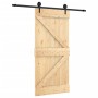 Puerta corredera con herrajes madera maciza de pino 95x210 cm de vidaXL, Puertas - Ref: Foro24-3203229, Precio: 182,18 €, Des...