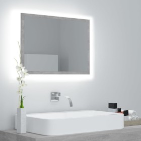 Espejo de baño acrílico gris hormigón 60x8,5x37 cm de vidaXL, Tocadores de baño - Ref: Foro24-804920, Precio: 34,67 €, Descue...