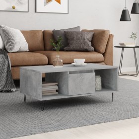 Plywood gray concrete coffee table 90x50x36.5 cm by vidaXL, Coffee table - Ref: Foro24-830592, Price: 58,99 €, Discount: %