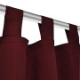 2 cortinas micro-satinadas con trabillas color burdeos, 140 x 225 cm de vidaXL, Cortinas y visillos - Ref: Foro24-130363, Pre...