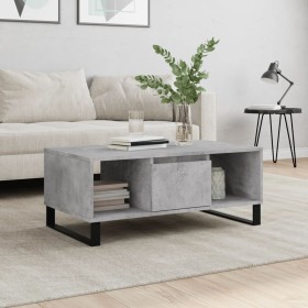 Plywood gray concrete coffee table 90x50x36.5 cm by vidaXL, Coffee table - Ref: Foro24-830600, Price: 66,61 €, Discount: %