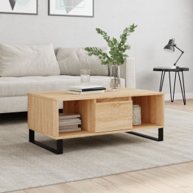 Oak Sonoma plywood coffee table 90x50x36.5 cm by vidaXL, Coffee table - Ref: Foro24-830599, Price: 64,24 €, Discount: %