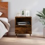 Engineered wood smoked oak bedside table 40x35x50 cm by vidaXL, Nightstands - Ref: Foro24-830614, Price: 39,59 €, Discount: %