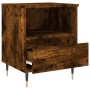 Engineered wood smoked oak bedside table 40x35x50 cm by vidaXL, Nightstands - Ref: Foro24-830614, Price: 39,59 €, Discount: %