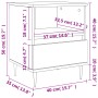 Mesita de noche madera de ingeniería roble ahumado 40x35x50 cm de vidaXL, Mesitas de noche - Ref: Foro24-830614, Precio: 39,5...