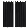 2 black micro-satin curtains with loops, 140 x 245 cm by vidaXL, Curtains and curtains - Ref: Foro24-130355, Price: 30,20 €, ...