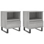 Bedside table 2 units engineered wood gray Sonoma 40x35x50 cm by vidaXL, Nightstands - Ref: Foro24-830649, Price: 82,99 €, Di...