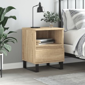 Mesita de noche madera de ingeniería roble Sonoma 40x35x50 cm de vidaXL, Mesitas de noche - Ref: Foro24-830642, Precio: 46,99...