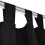 2 black micro-satin curtains with loops, 140 x 245 cm by vidaXL, Curtains and curtains - Ref: Foro24-130355, Price: 30,20 €, ...