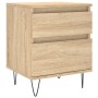 Mesitas noche 2 uds madera ingeniería roble Sonoma 40x35x50 cm de vidaXL, Mesitas de noche - Ref: Foro24-830675, Precio: 71,7...