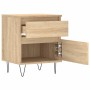 Mesitas noche 2 uds madera ingeniería roble Sonoma 40x35x50 cm de vidaXL, Mesitas de noche - Ref: Foro24-830675, Precio: 71,7...