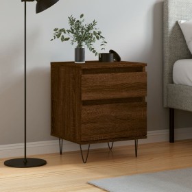 Engineered wood brown oak bedside table 40x35x50 cm by vidaXL, Nightstands - Ref: Foro24-830682, Price: 41,41 €, Discount: %