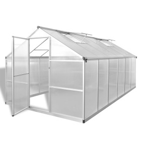 Reinforced aluminum greenhouse with base structure 9,025 m² by vidaXL, Greenhouses - Ref: Foro24-41320, Price: 700,99 €, Disc...