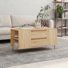 Center table made of Sonoma oak engineered wood, measuring 102x44.5x50 cm. by vidaXL, Coffee table - Ref: Foro24-830999, Pric...