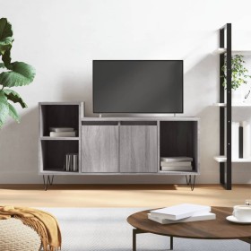 TV stand made of gray Sonoma plywood 100x35x55 cm by vidaXL, TV Furniture - Ref: Foro24-831322, Price: 58,99 €, Discount: %