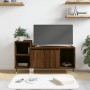 TV stand made of brown oak plywood, measuring 100x35x55 cm. by vidaXL, TV Furniture - Ref: Foro24-831315, Price: 57,93 €, Dis...