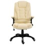 Cream-colored synthetic leather office chair by vidaXL, Office chairs - Ref: Foro24-20234, Price: 213,26 €, Discount: %