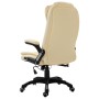 Silla de oficina de cuero sintético color crema de vidaXL, Sillas de oficina - Ref: Foro24-20234, Precio: 213,26 €, Descuento: %