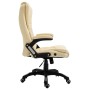 Silla de oficina de cuero sintético color crema de vidaXL, Sillas de oficina - Ref: Foro24-20234, Precio: 213,26 €, Descuento: %