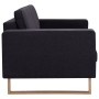 Black fabric 3-seater sofa by vidaXL, Sofas - Ref: Foro24-281390, Price: 496,79 €, Discount: %