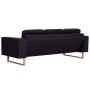 3-Sitzer-Sofa aus schwarzem Stoff von vidaXL, Sofas - Ref: Foro24-281390, Preis: 499,58 €, Rabatt: %