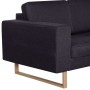 Black fabric 3-seater sofa by vidaXL, Sofas - Ref: Foro24-281390, Price: 496,79 €, Discount: %