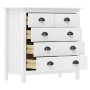 Hill bedside table solid white pine wood 79x40x80 cm by vidaXL, Sideboards - Ref: Foro24-288916, Price: 112,26 €, Discount: %