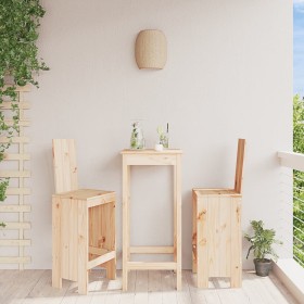 High kitchen stools 2 units solid pine wood 40x42x120 cm by vidaXL, Garden chairs - Ref: Foro24-825352, Price: 128,71 €, Disc...