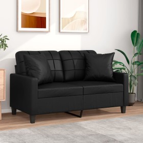 2-seater sofa with black synthetic leather cushions 120 cm by vidaXL, Sofas - Ref: Foro24-3200798, Price: 244,13 €, Discount: %