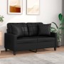 2-seater sofa with black synthetic leather cushions 120 cm by vidaXL, Sofas - Ref: Foro24-3200798, Price: 258,24 €, Discount: %