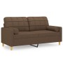 2-Sitzer-Sofa mit braunen Stoffkissen 140 cm von vidaXL, Sofas - Ref: Foro24-3200785, Preis: 241,19 €, Rabatt: %