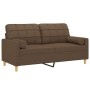 2-Sitzer-Sofa mit braunen Stoffkissen 140 cm von vidaXL, Sofas - Ref: Foro24-3200785, Preis: 241,19 €, Rabatt: %