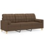 3-seater sofa with brown fabric cushions 180 cm by vidaXL, Sofas - Ref: Foro24-3200793, Price: 321,52 €, Discount: %