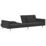 2-Sitzer-Schlafsofa mit zwei Kissen aus dunkelgrauem Stoff von vidaXL, Sofas - Ref: Foro24-337428, Preis: 244,66 €, Rabatt: %