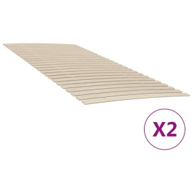 Slatted bases with 48 slats 2 units 90x200 cm by vidaXL, Beds and slatted bases - Ref: Foro24-3203725, Price: 74,99 €, Discou...