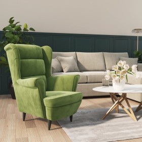 Light green velvet armchair by vidaXL, Armchairs - Ref: Foro24-324062, Price: 214,27 €, Discount: %