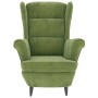 Sillón de terciopelo verde claro de vidaXL, Sillones - Ref: Foro24-324062, Precio: 225,33 €, Descuento: %