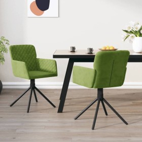 Swivel dining chairs 2 units light green velvet by vidaXL, dining chairs - Ref: Foro24-344793, Price: 143,99 €, Discount: %