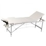 3-teilige klappbare Massageliege, weißes Aluminium von vidaXL, Massageliegen - Ref: Foro24-110089, Preis: 184,61 €, Rabatt: %