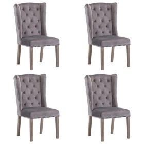 Dining chairs 4 units gray velvet by vidaXL, dining chairs - Ref: Foro24-3055851, Price: 724,44 €, Discount: %