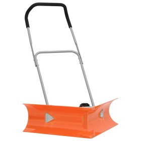 Doppelwinkel-Schneepflug ausziehbarer Stahlgriff orange von vidaXL, Schneeschaufeln - Ref: Foro24-364820, Preis: 86,99 €, Rab...