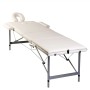 3-teilige klappbare Massageliege, weißes Aluminium von vidaXL, Massageliegen - Ref: Foro24-110089, Preis: 184,61 €, Rabatt: %